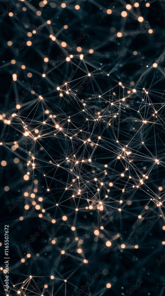 Poster abstract digital network connection technology data ai futuristic