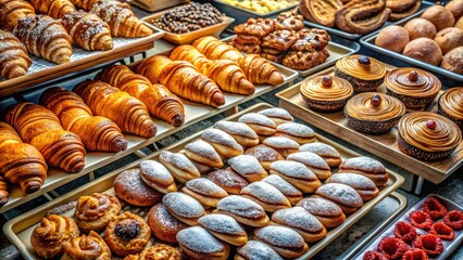 Bakery Counter Display with Fresh Pastries - Rule of Thirds