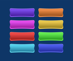Colorful CTA button set.