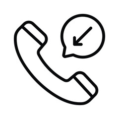 Incoming call icon representing real-time communication through phones