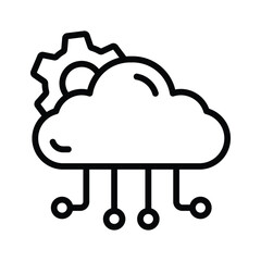 Cloud computing icon symbolizing online data and global communication