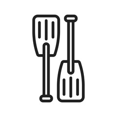 Oars icon vector image. Suitable for mobile apps, web apps and print media.