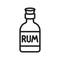 Rum icon vector image. Suitable for mobile apps, web apps and print media.