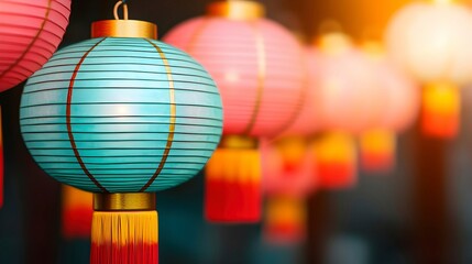 Colorful Lanterns Brightening Up the Night