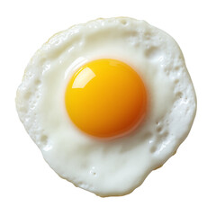 Fried egg isolated on transparent background.