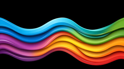 Colorful Wave Abstract Background Illustration