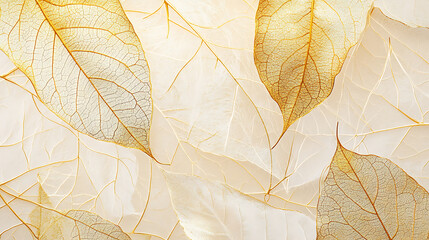 Nature gold leaves on a soft background with detailed veins and natural gradients for organic-inspired themes 