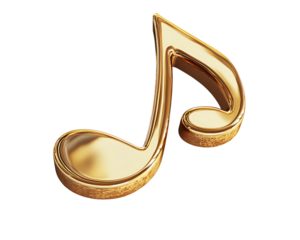 Gold Music Note