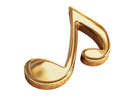 Gold Music Note