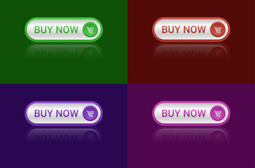 Colorful CTA button set.