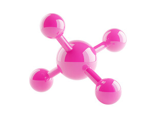 Pink Glass Molecule