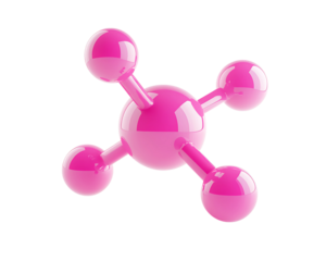Pink Glass Molecule