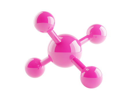 Pink Glass Molecule