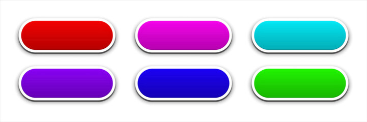 Colorful CTA button set.