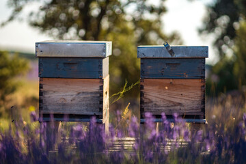 Lavender Fields and Beehives in Brihuega, Spain - Summer Serenity