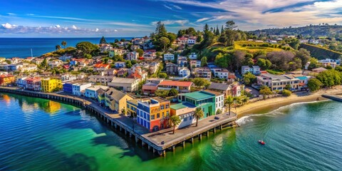 Capitola, CA Cityscape Aerial Panorama
