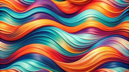 Obraz premium Abstract Colorful Wave Pattern with Flowing Lines and Vibrant Hues