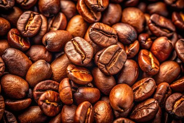 Obraz premium Coffee Beans Low Light Photo, Transparent Background, High Detail