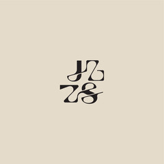 curved typography monogram elegant initial logo letter bold style and luxury concept JS