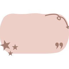 Pink Quote Bubble with Stars 