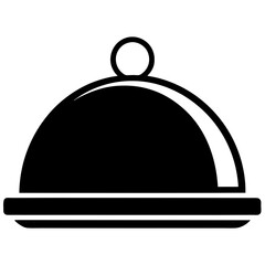 Food cloche icon. Vector illustration 
