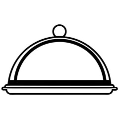 Food cloche icon. Vector illustration 