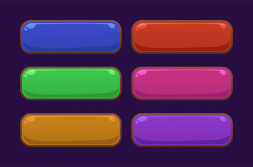 Colorful CTA button set.