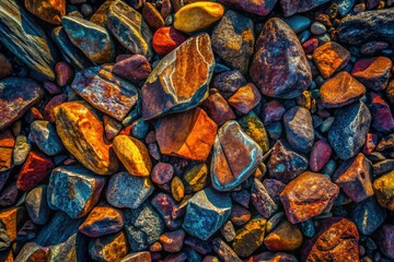 Dark Stone Texture Aerial Photography Background, Copy Space