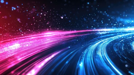abstract futuristic background with pink blue glowing neon moving high speed wave lines and bokeh lights. Data transfer concept Fantastic wallpaper