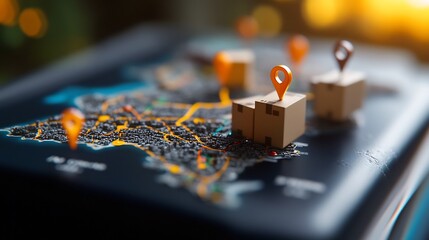 Delivery Tracking App: Real-Time Package Location Monitoring on a City Map