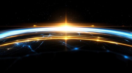 Fototapeta premium The sun is rising over the earth