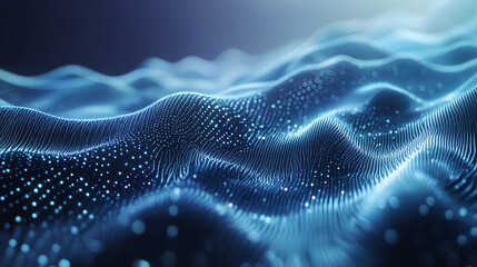 Blue Abstract Wavy Surface Texture with Dynamic Flow and Gradient Effect
