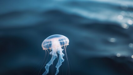 Drifting Jewels Jellyfish in the Deep Blue