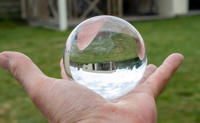crystal ball in hand