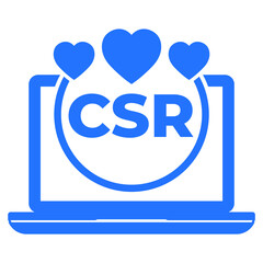 CSR, corporate social responsibility icon 