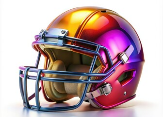 Fototapeta premium Football Helmet, Architectural Photography, White Background, 3D Rendering
