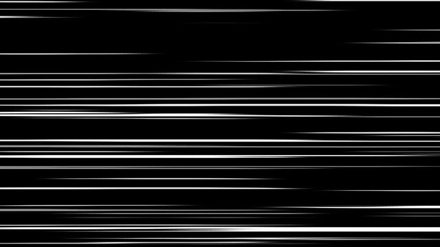 black anime background, manga speed line motion backgrounds 4K video animation Anime Horizontal Speed Lines: Seamless recurring speed line background with alpha channel.