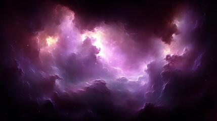 Obraz premium A Cosmic Nebula in Shades of Purple and Pink