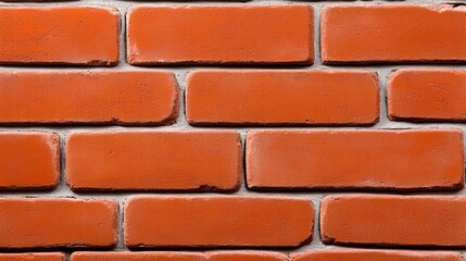 Obraz premium classic red brick wall background with deep rough textured surface with patches of worn mortar, vintage industrial background. 
