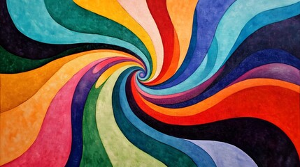Fototapeta premium A psychedelic background of swirling colors and patterns, reminiscent of the colorful abstract art style