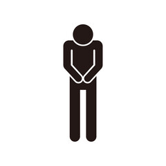 謝る人のピクトグラムアイコン