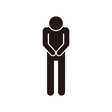 謝る人のピクトグラムアイコン