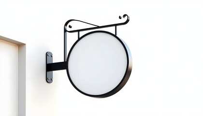 Fototapeta premium Blank store signage sign design mockup isolated, Clear shop template