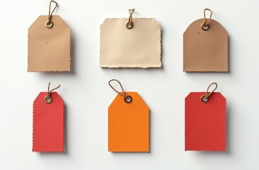 Colorful Craft Tags Mockup 