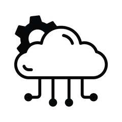 Cloud computing icon symbolizing online data and global communication