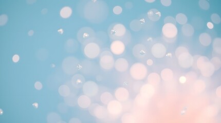 Fototapeta premium Soft Blue Pink Bokeh Background Sparkling Light Effects