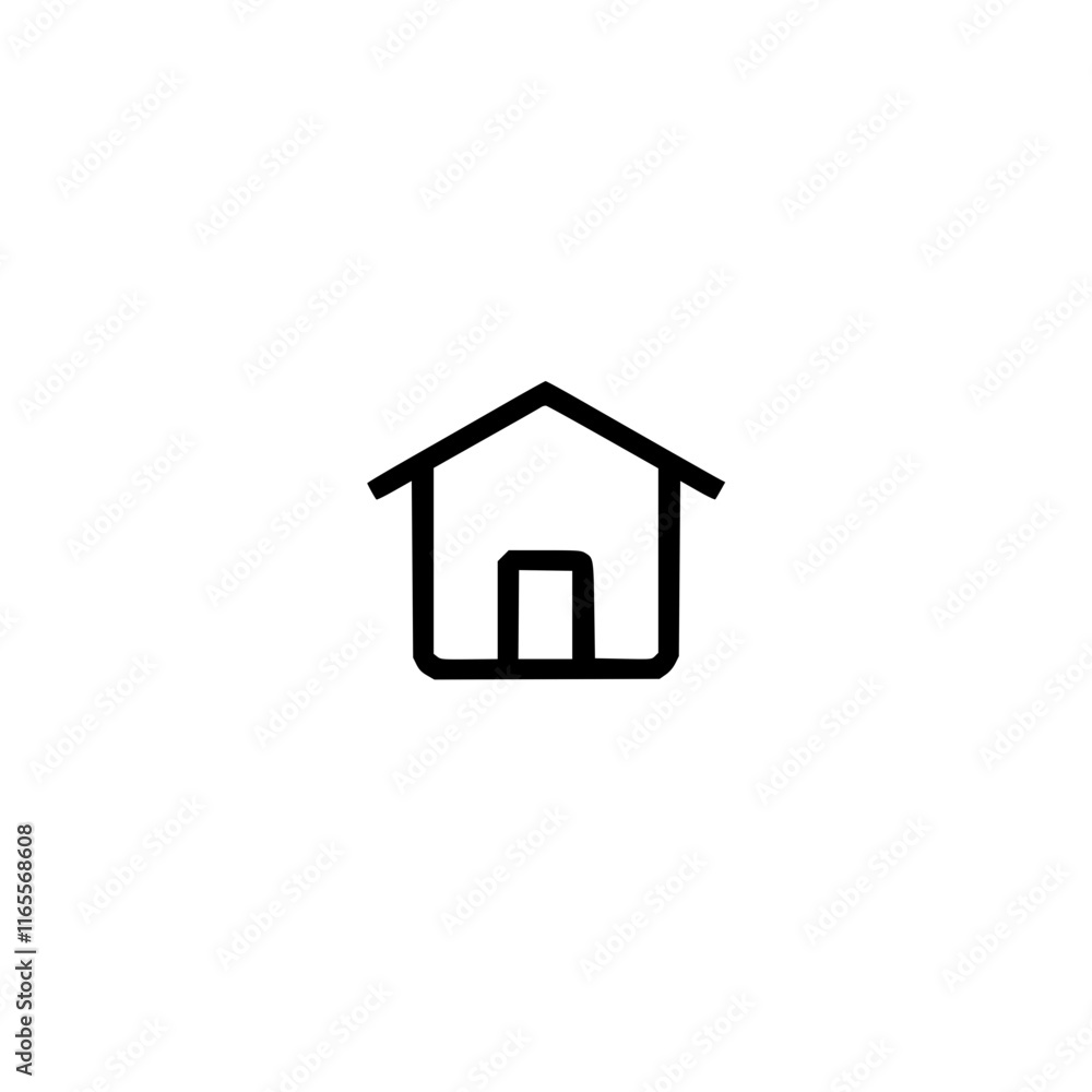 Poster simple house icon, perfect for website design, apps, or presentations. clean lines and minimalist st