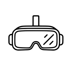 Fototapeta premium Protective eyewear with a sleek design, ideal for various activities. Provides superior vision and impact resistance, ensuring safety and comfort.