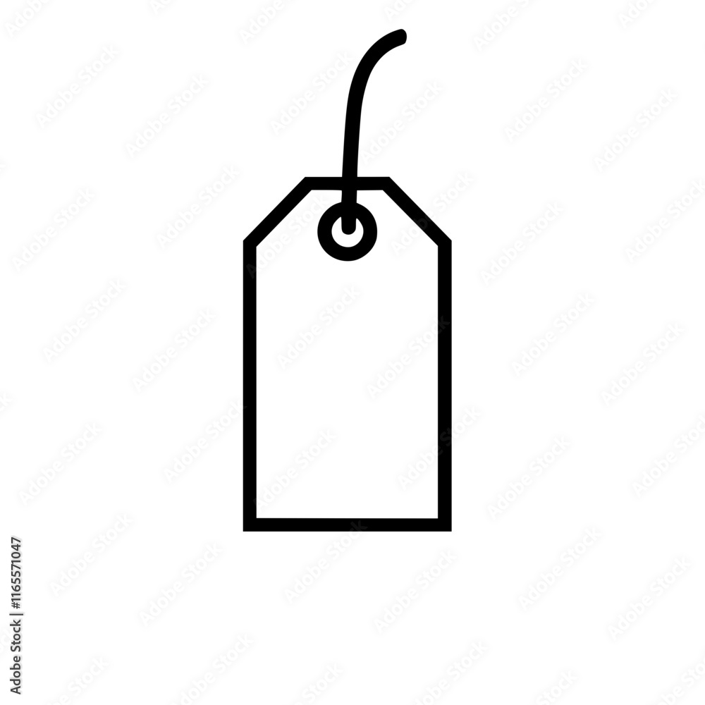 Poster blank price tag with string, perfect for adding your own text and design. ideal for retail, sales, o