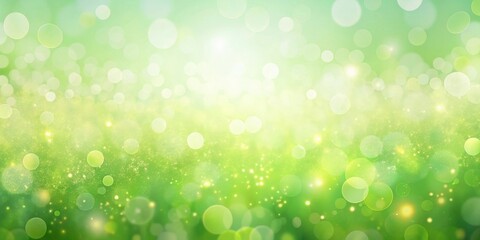 Obraz premium A Gentle Green Bokeh Background with a Soft Glow of Light and Shimmering Dust Particles